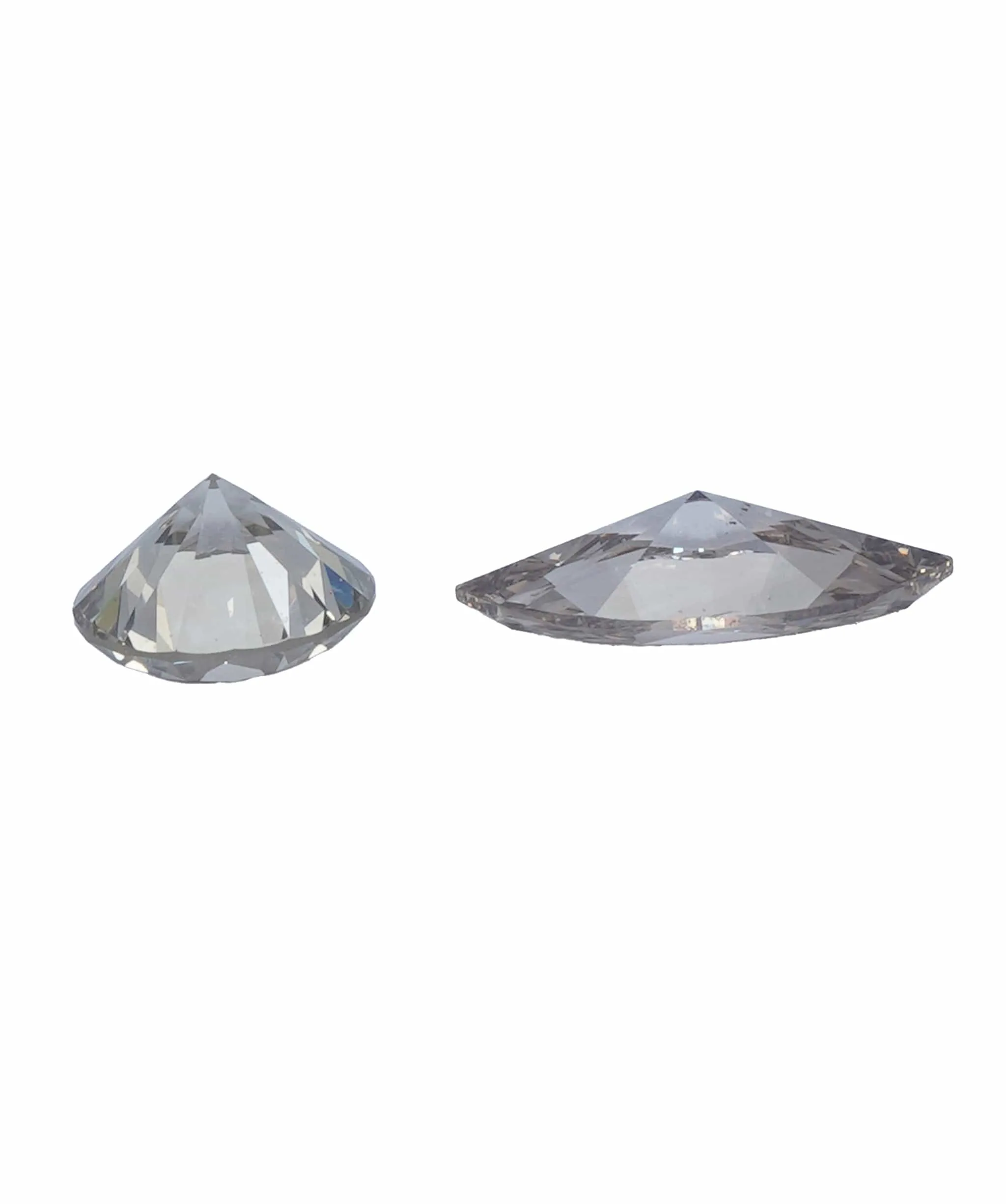 0.84 ct ROUND & PEAR NATURAL FANCY CHAMPAGE GREY DIAMOND SET OF 2 ANL-S20-43