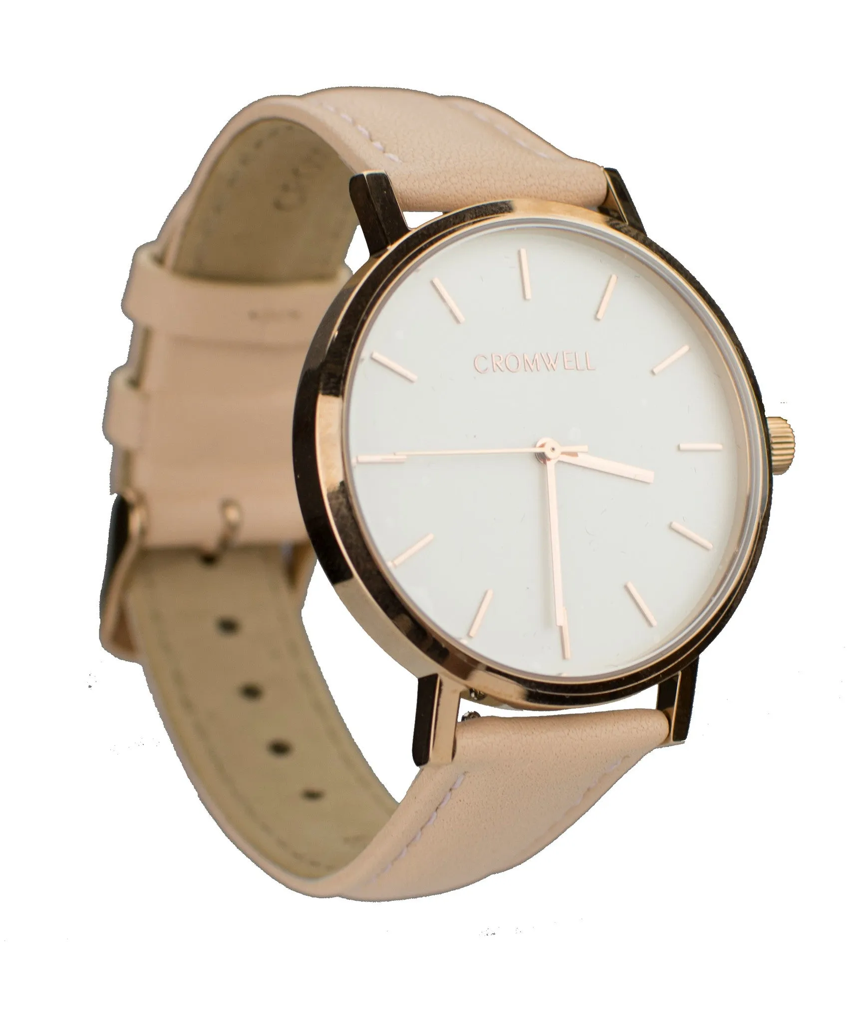 38mm "Laguna" - Rose Gold Case with White Face