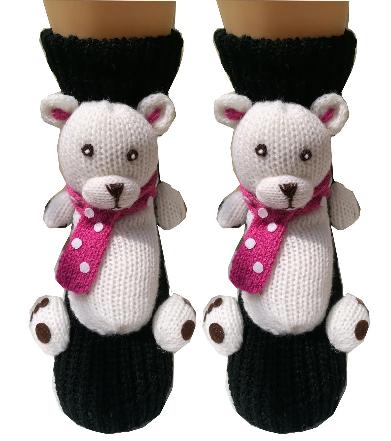 3D Cartoon Anti-Skid Wool Socks Knit Socks Thickened Winter Warm Christmas Socks