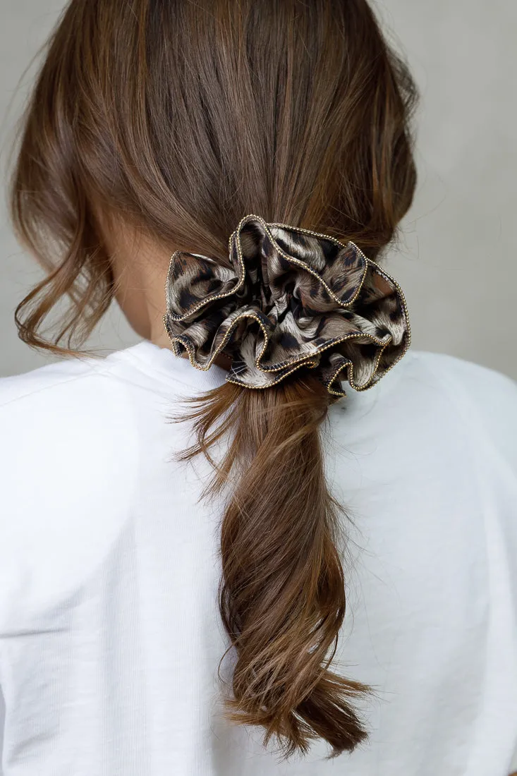 ANIMAL PRINT GOLD TRIM 2 PCS