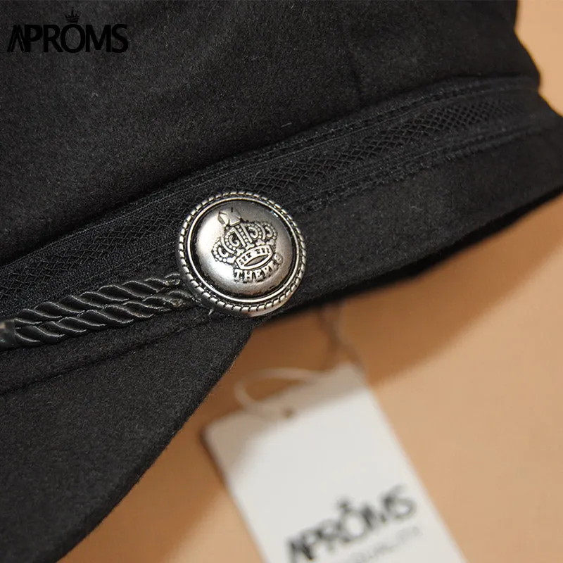 Aproms Summer Fashion Black Hat Cap Women Casual Streetwear Solid Rope Flat Cap Elegant Spring Bsaic Baseball Hat Female 2018