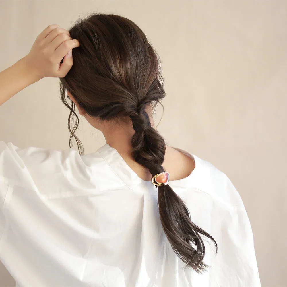 Colored Round Triangle Ponytail Holder