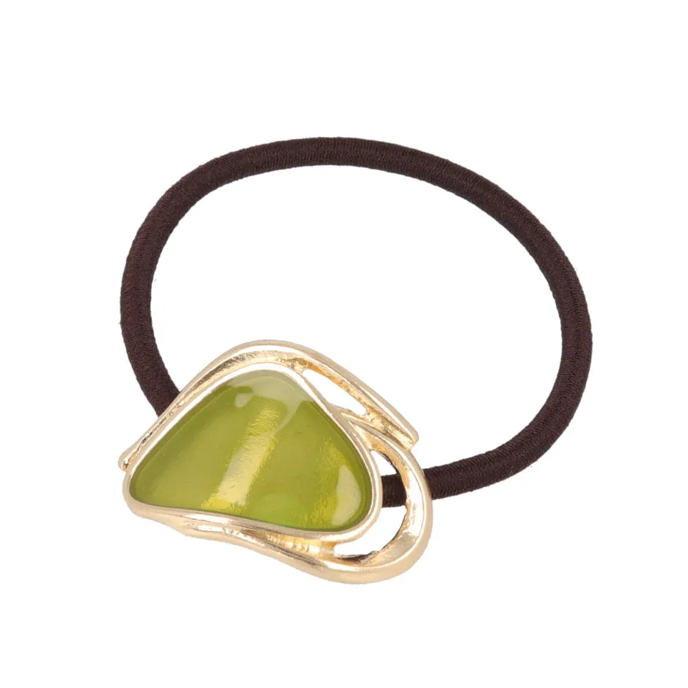 Colored Round Triangle Ponytail Holder