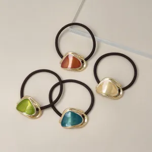Colored Round Triangle Ponytail Holder