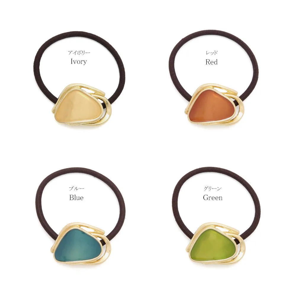 Colored Round Triangle Ponytail Holder