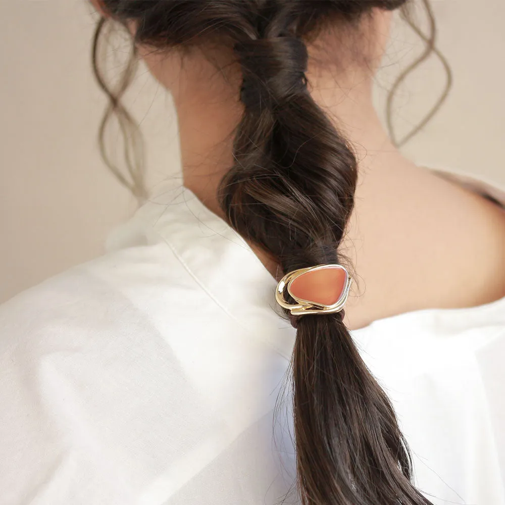 Colored Round Triangle Ponytail Holder