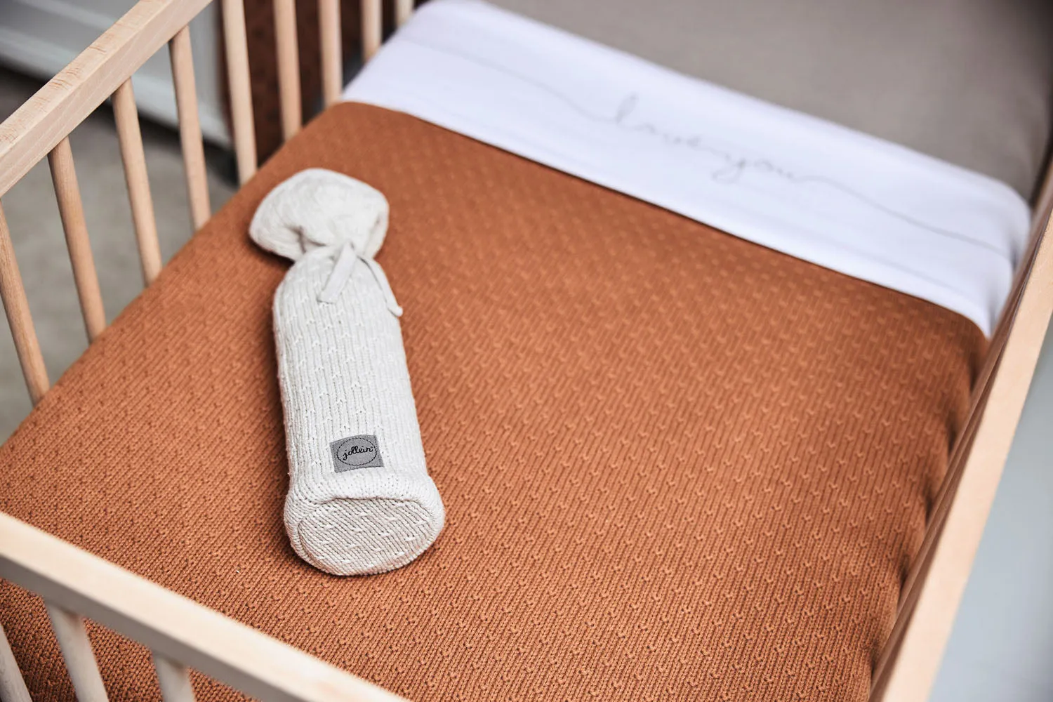 Fitted Sheet Jersey 60x120cm - Nougat