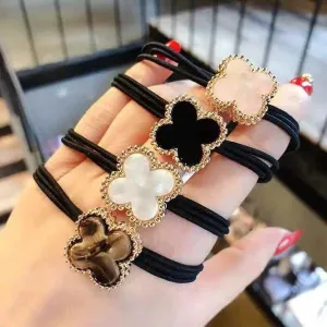 Flowers Hair Rubber Bands Corduroy-أربطة شعر مطاطية