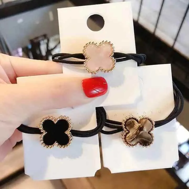Flowers Hair Rubber Bands Corduroy-أربطة شعر مطاطية