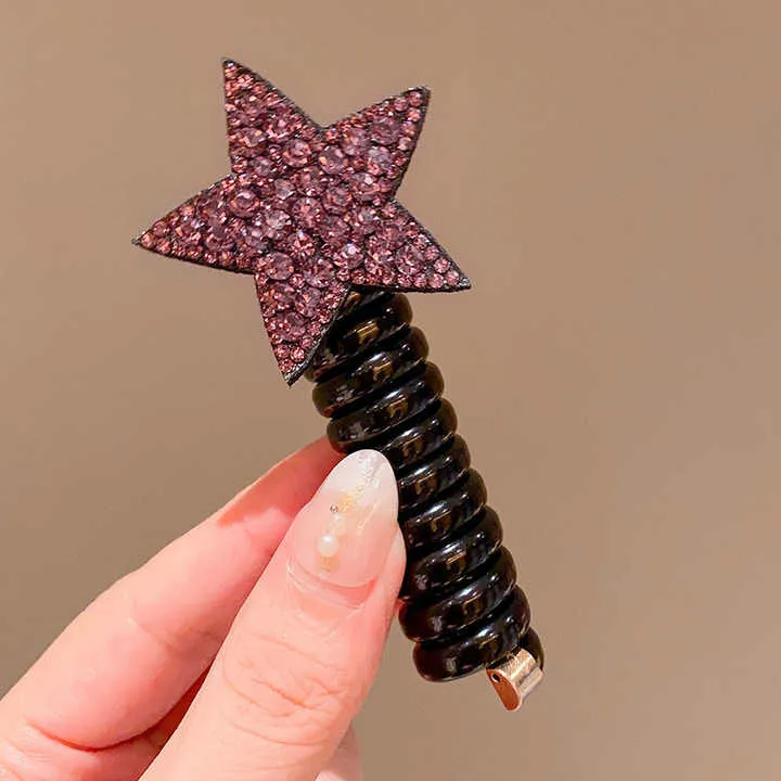 High Elasticity Five-Pointed Star Girls Hair-ربطات شعر عالية