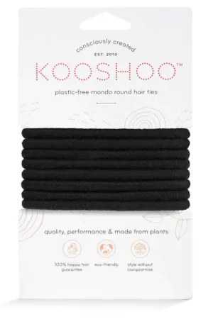 Kooshoo Organic Round Hair Ties - Black