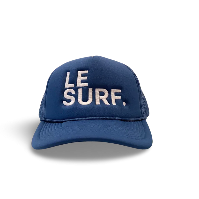 Le Surf Hat Foam Round Brim Snapback (Royal Blue   LRG White Logo)