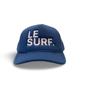 Le Surf Hat Foam Round Brim Snapback (Royal Blue   LRG White Logo)