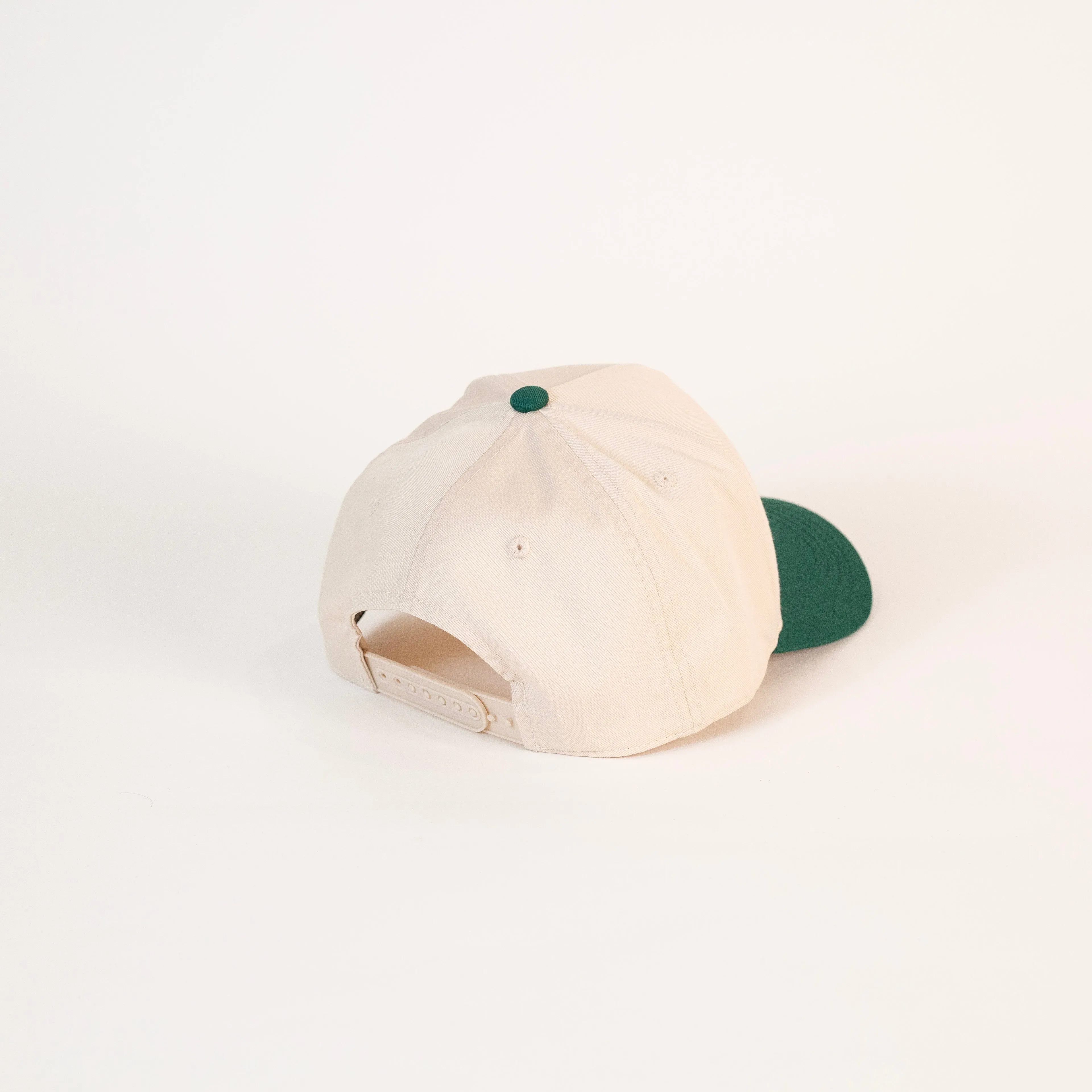 Letter Two-Tone Hat (Natural   Dark Green)