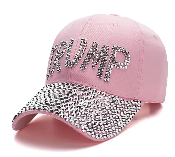 MAGA Make America Great Again Trump Cap Bling Diamond Hat