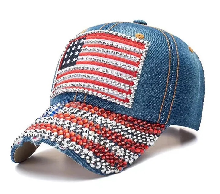 MAGA Make America Great Again Trump Cap Bling Diamond Hat