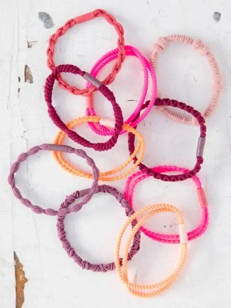 Natural Life Textured Hair Ties Set Of 10 Bright 495