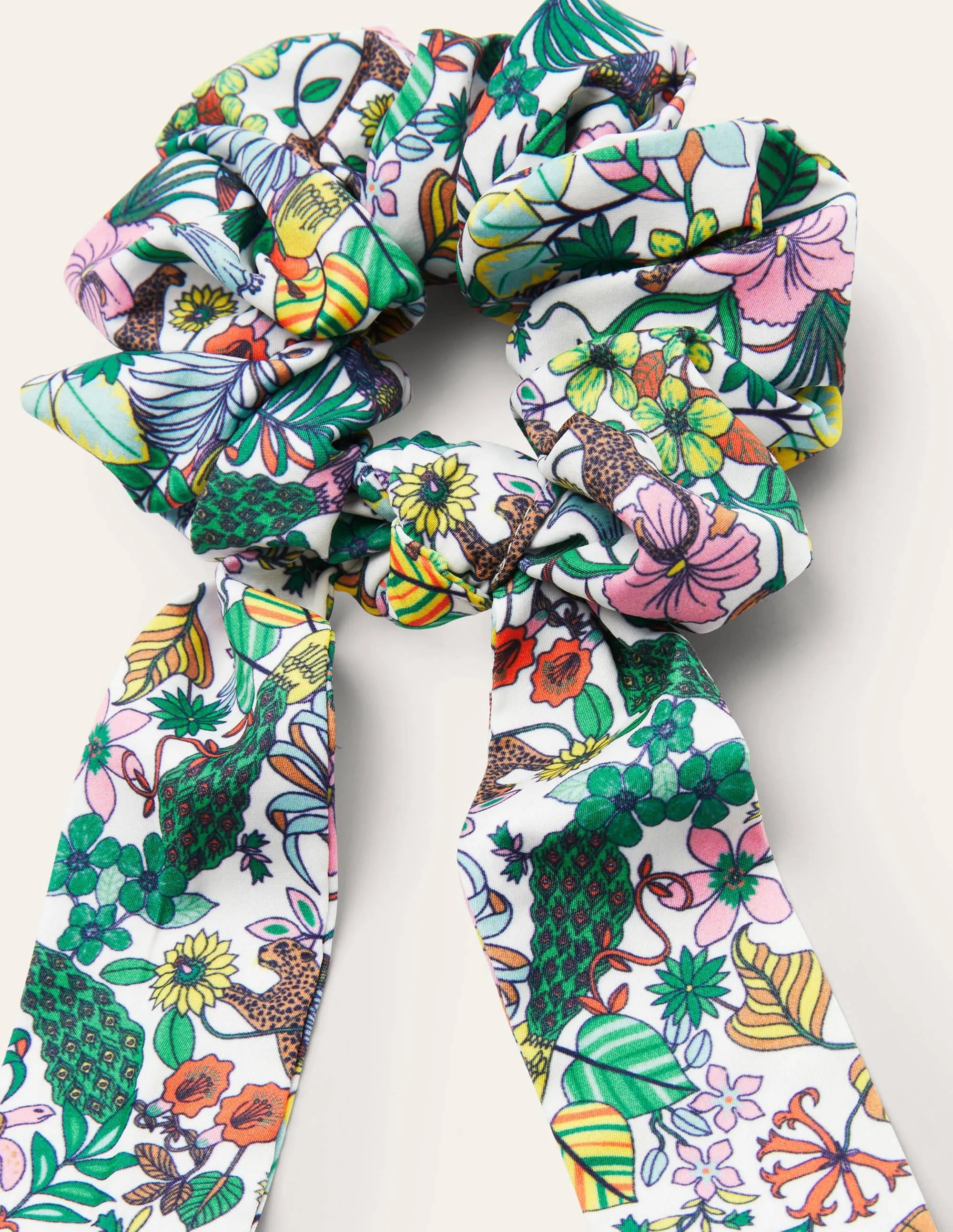 Scarf Hair Scrunchie-Multi, Exotic Paradise