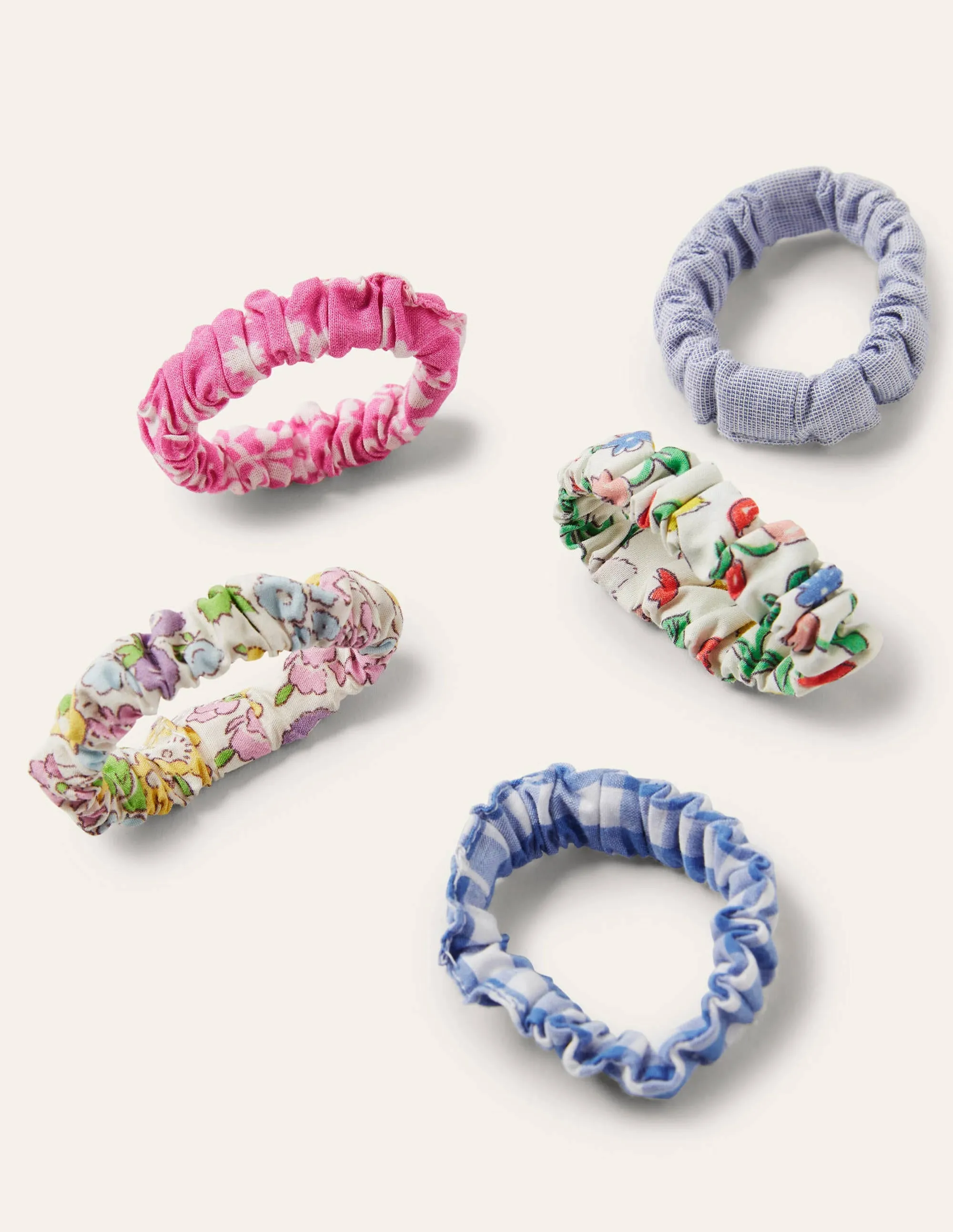 Scrunchies 5 Pack-Soft Florals