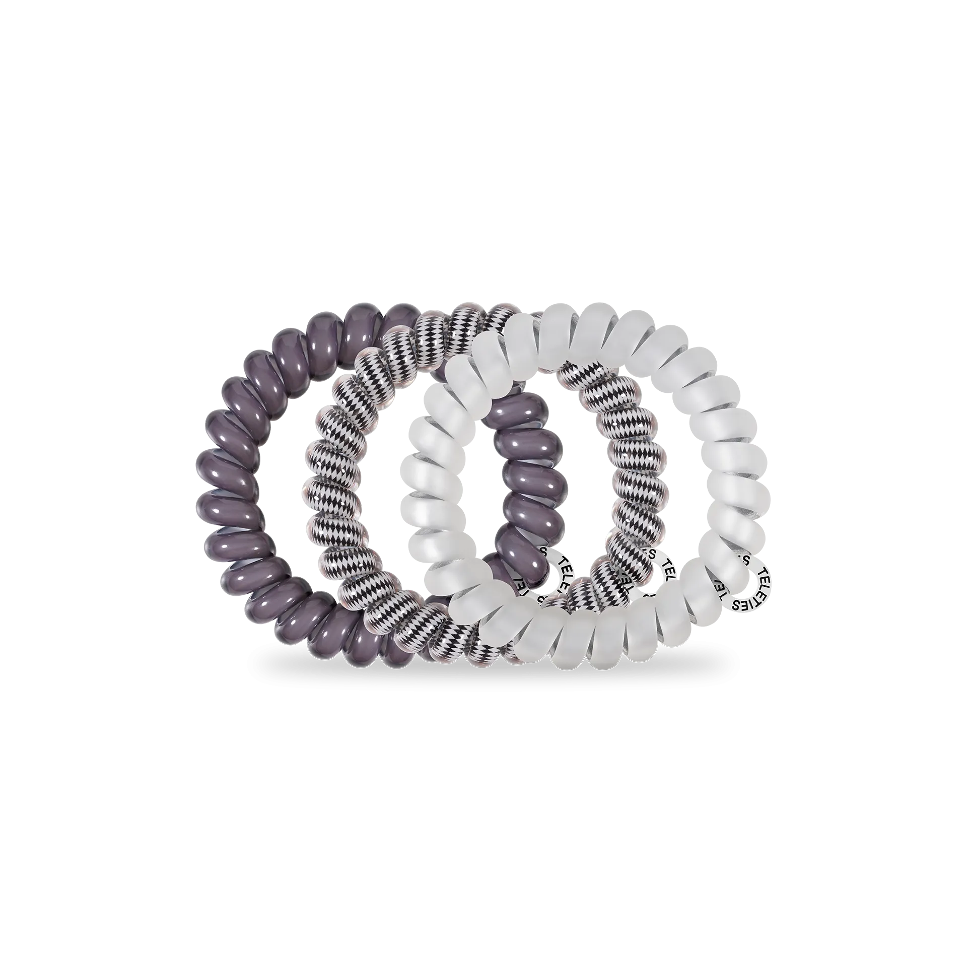 Spiral Hair Coils | Large | Silver Flames Hair Ties