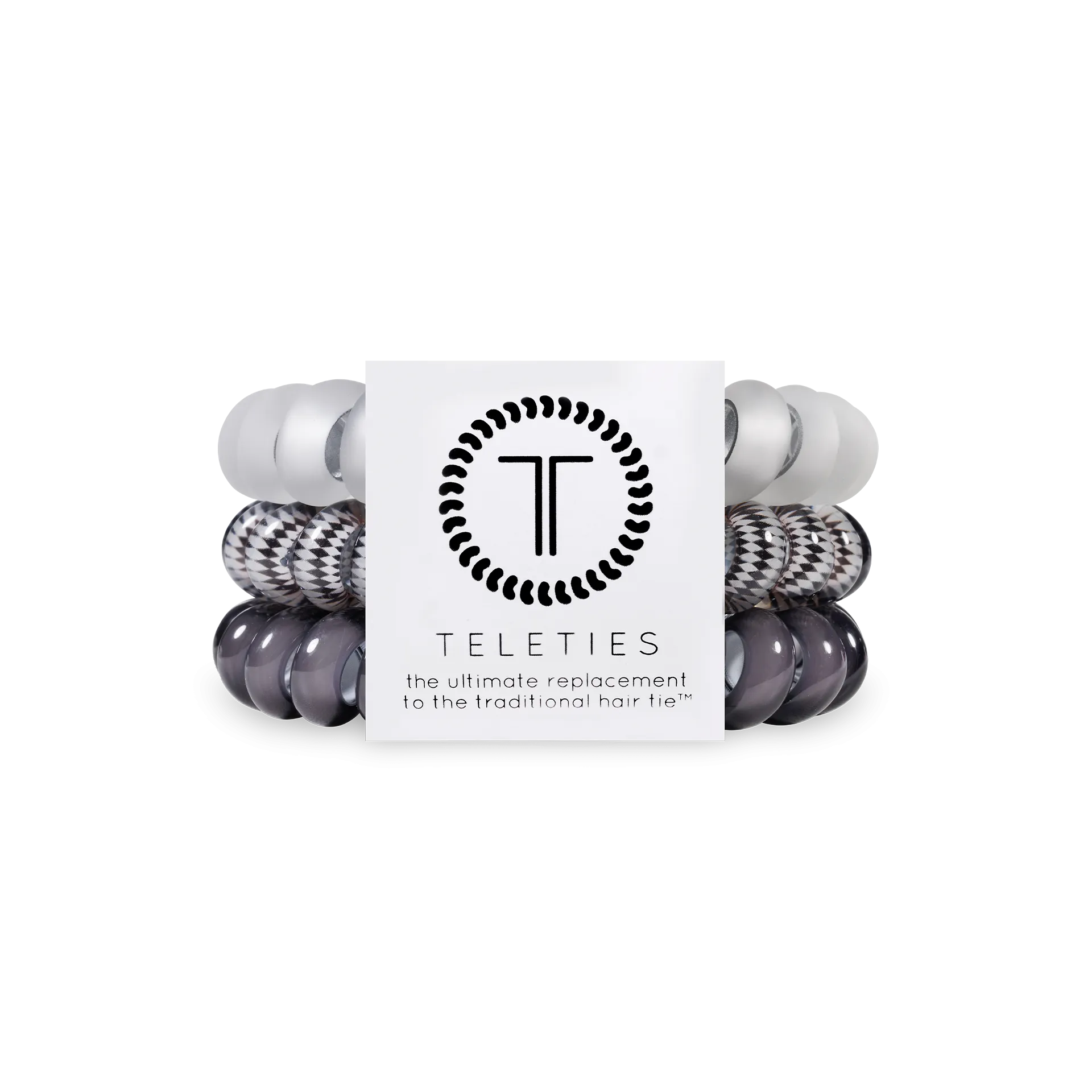 Spiral Hair Coils | Large | Silver Flames Hair Ties