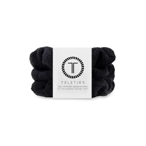 Teleties Jet Black Terry Cloth Scrunchie - Small