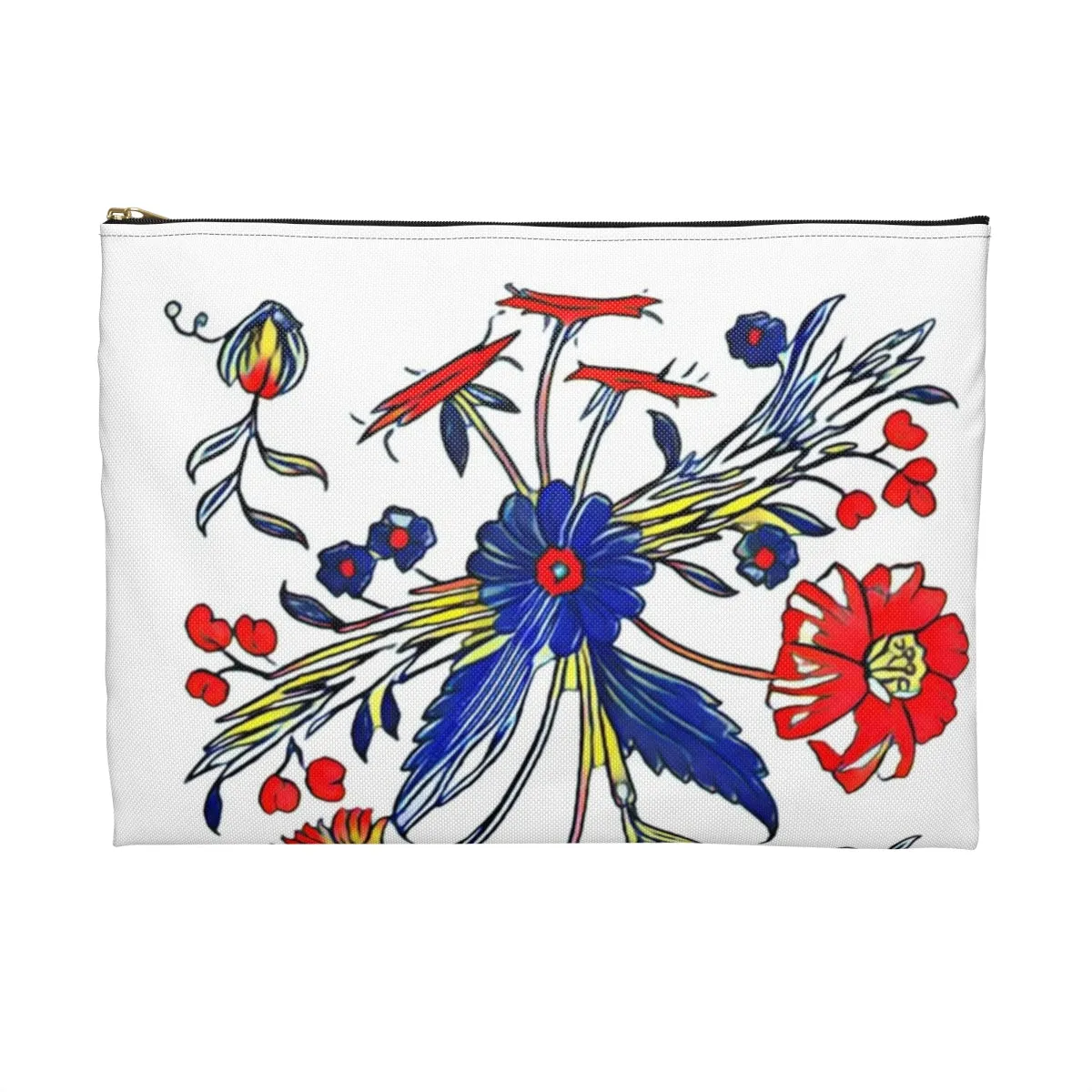 Updated 1909 Floral Print Accessory Pouch