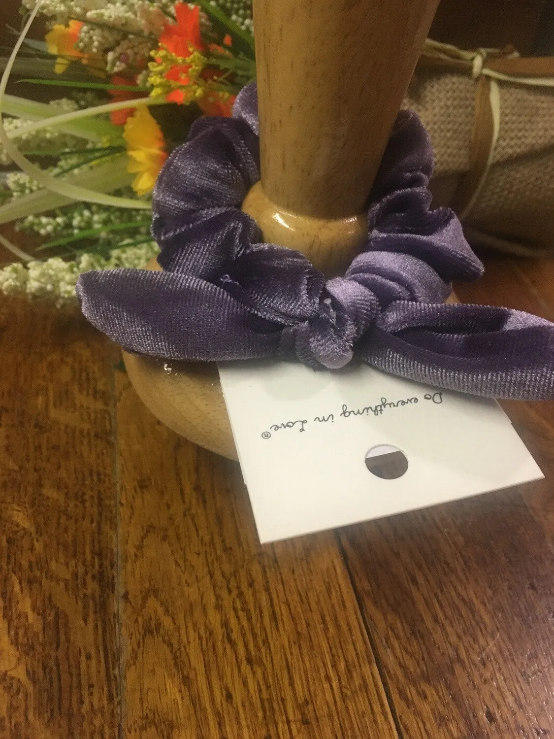 Velvet Bow Scrunchies- 3 Colors